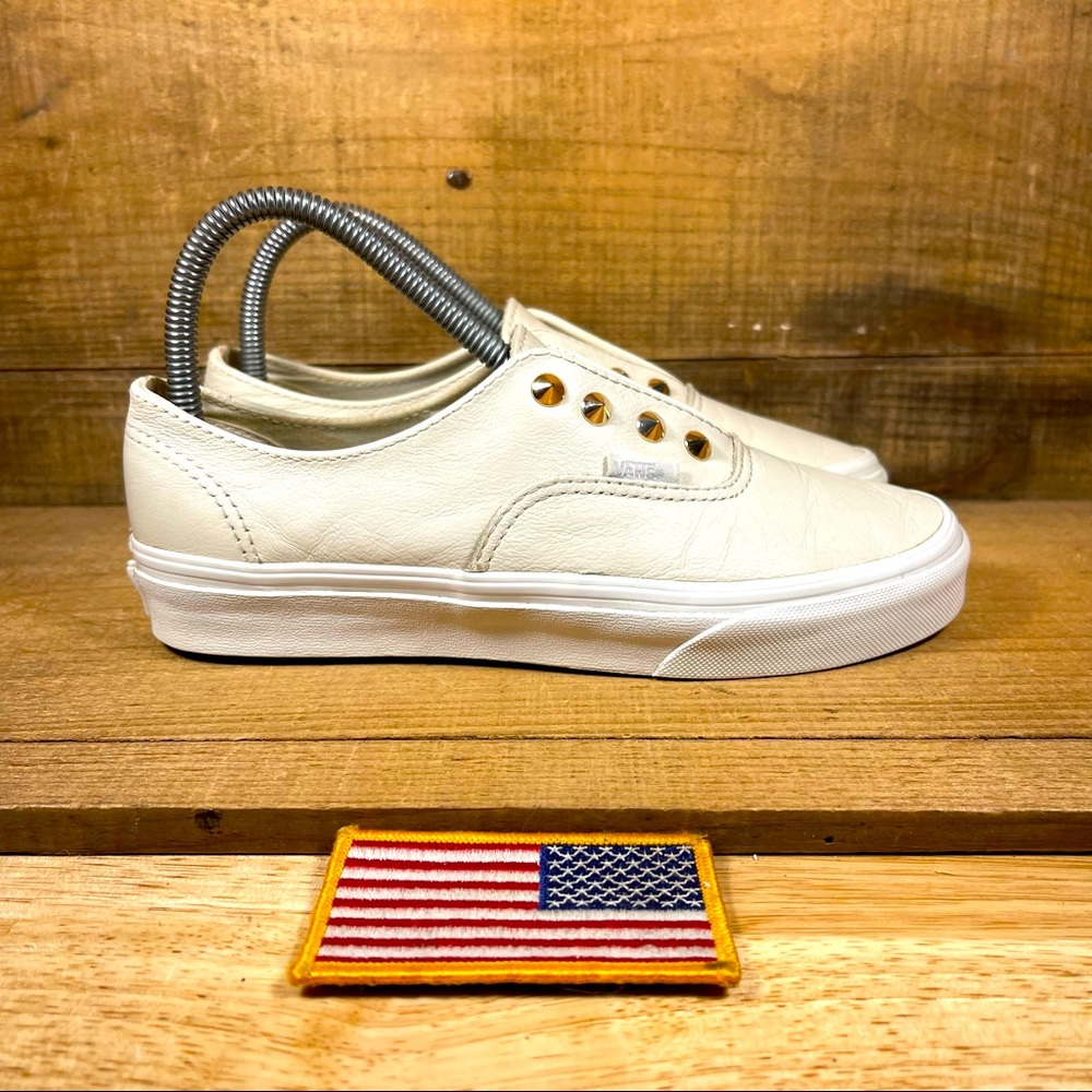 Vans Leather Studded Slip on | Unisex | Beige